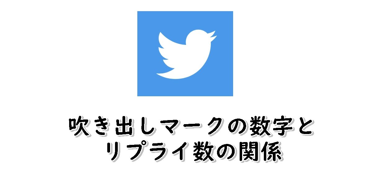 吹き出しマークの数字とリプライ数
